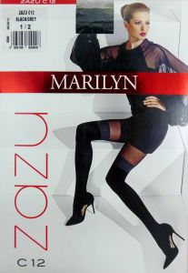 Marilyn Zazu C12 R1/2 rajstopy jak pończochy black/grey